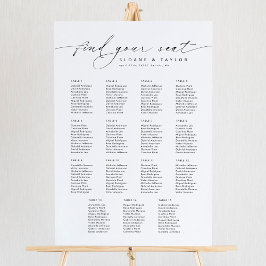 Elegant 15 Bord Hitta ditt platsschema Poster