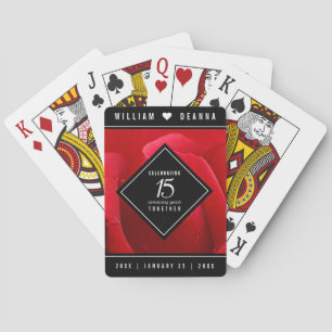 Elegant 15:e årsdagen av Firande i Ro Bröllop Casinokort
