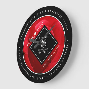 Elegant 15:e Ro-årsdagen av Bröllop Stor Klocka