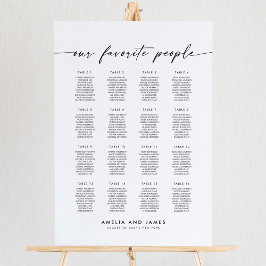 Elegant 16 Bord Favoritpersoner Placeringsplan Poster