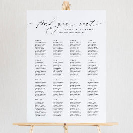 Elegant 16 Bord Hitta ditt platsschema Poster