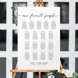 Elegant 17 Bord Favoritpersoner Placeringsplan Poster