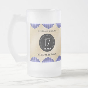 Elegant 17:e Snäckorna Bröllop-årsdagen Frostat Ölglas