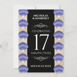 Elegant 17:e Snäckorna Bröllop-årsdagen Inbjudningar