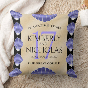 Elegant 17:e Snäckorna Bröllop-årsdagen Kudde