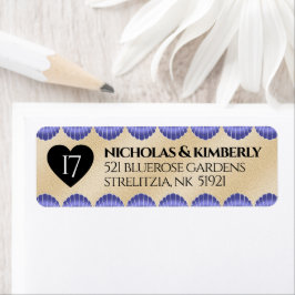 Elegant 17:e Snäckorna Bröllop-årsdagen Returadress Etikett