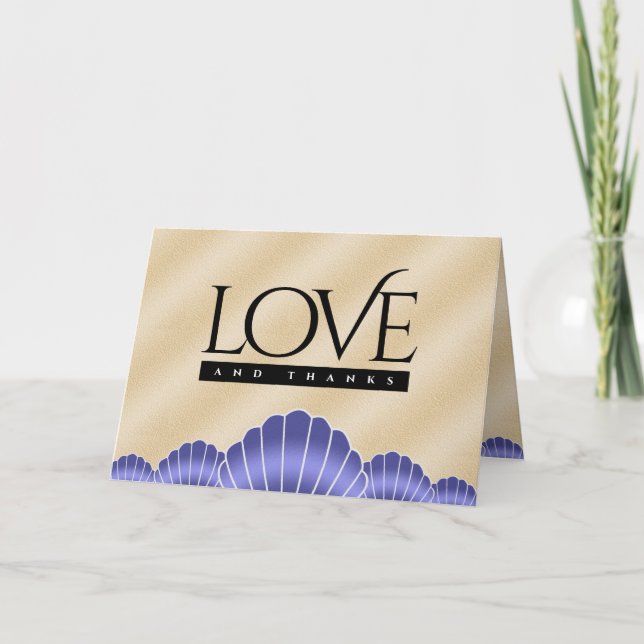 Elegant 17:e Snäckorna Bröllop-årsdagen Tack Kort (Framsida)