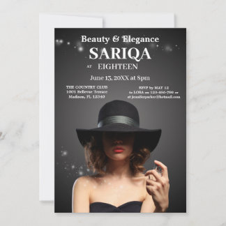 "Elegant 18-årsdag - Skönhet och grace" Inbjudningar