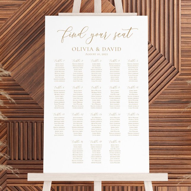 Elegant 18 Bord Hitta ditt platsschema Poster (Skapare uppladdad)