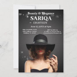 "Elegant 18:e födelsedag - skönhet och nåd Inbjudningar