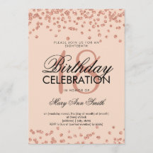 Elegant 18:e födelsedagen Ro Guld Glitter-konfetti