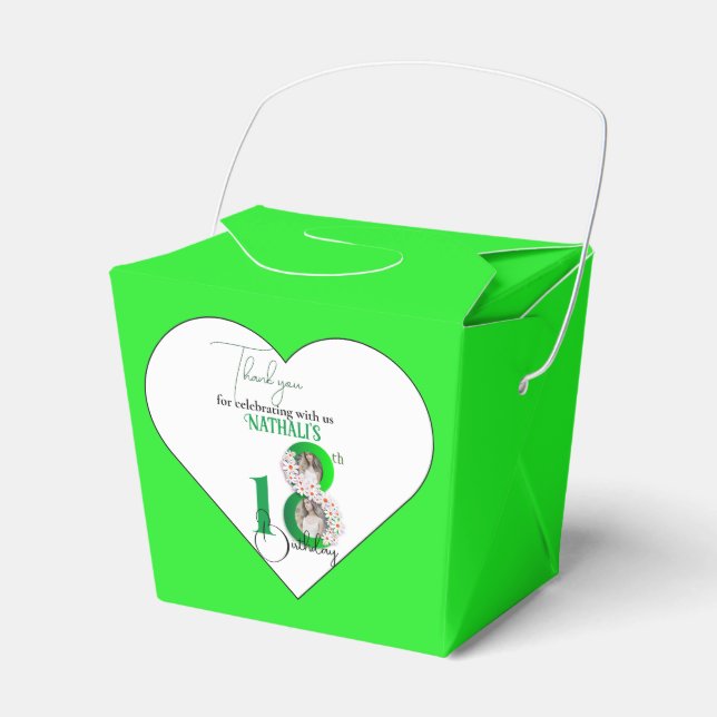 Elegant 18:e födelsedagsfirandet presentaskar (Framsidan Sidan)