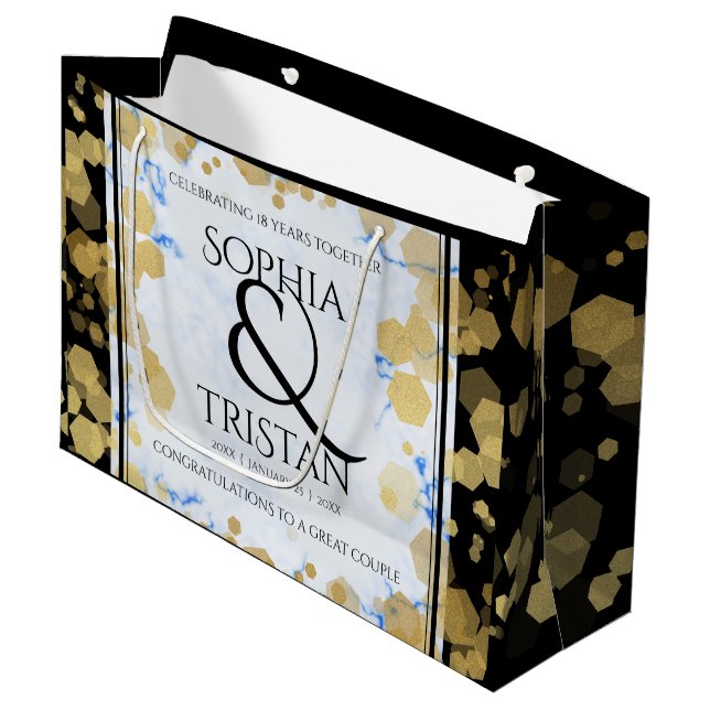 Elegant 18:e Porcelain Bröllop-årsdagen (Framsidan Vinklad)