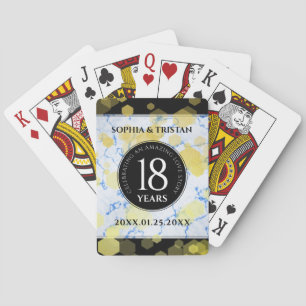Elegant 18:e Porcelain Bröllop-årsdagen Casinokort
