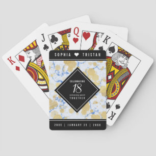 Elegant 18:e Porcelain Bröllop-årsdagen Casinokort