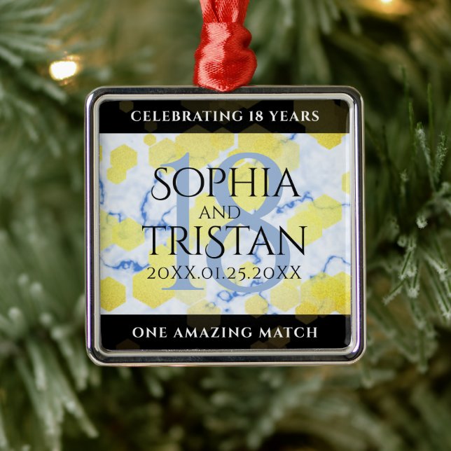 Elegant 18:e Porcelain Bröllop-årsdagen Julgransprydnad Metall (Träd)