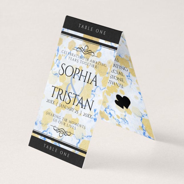 Elegant 18:e Porcelain Bröllop-årsdagen Kort (Framsida)