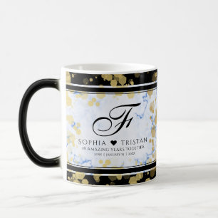 Elegant 18:e Porcelain Bröllop-årsdagen Magisk Mugg