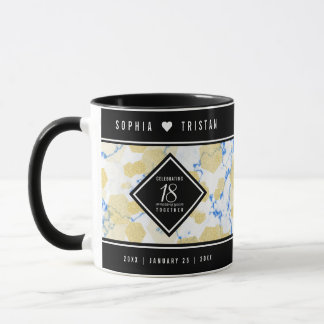 Elegant 18:e Porcelain Bröllop-årsdagen Mugg