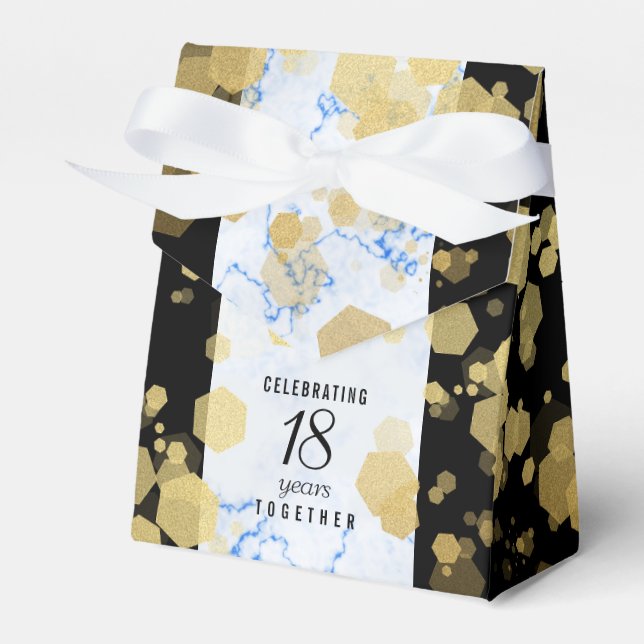 Elegant 18:e Porcelain Bröllop-årsdagen Presentaskar (Framsidan Sidan)