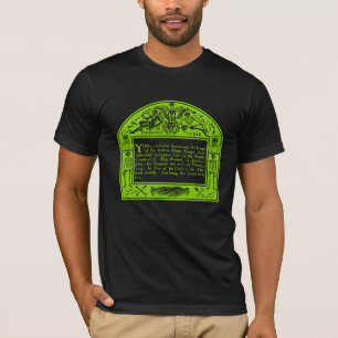 Elegant 18th C English Funeral Notice T Shirt