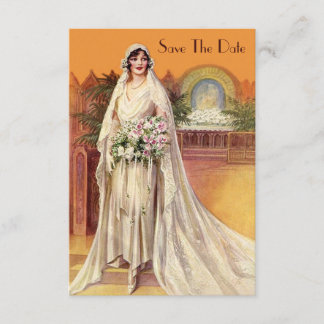 Elegant 1930-tals Brud Bröllop Save the Date Inbjudningar