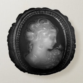 Elegant 1950's Vintage Antique Retro Cameo Brooch Rund Kudde