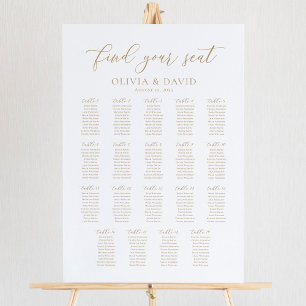 Elegant 19 Bord Hitta ditt platsschema Poster