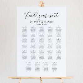 Elegant 19 Bord Hitta ditt platsschema Poster