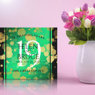 Elegant 19:e Jade Bröllop-årsdagen Firande Canvastryck