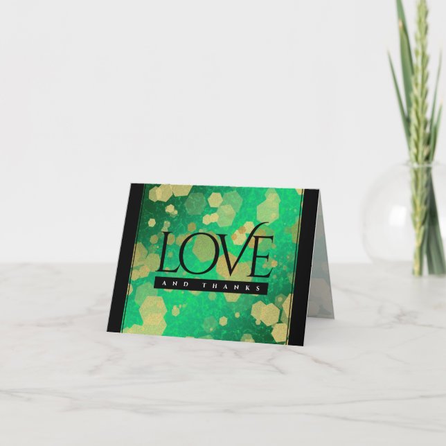 Elegant 19:e Jade Bröllop-årsdagen Firande Tack Kort (Framsida)