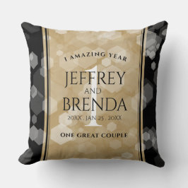 Elegant 1:a årsdagen för Pappra Bröllop i Firande Kudde