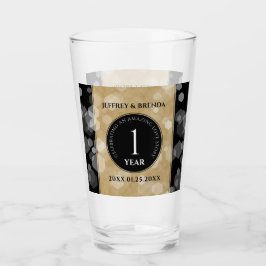 Elegant 1:a Pappra Bröllop-årsdagen Glaskopp