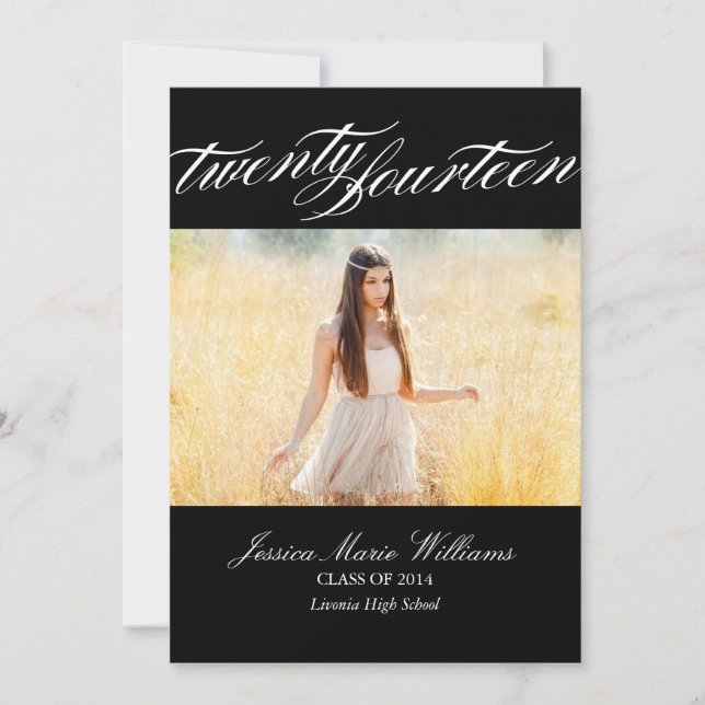 Elegant 2014 Studentkort Inbjudningar (Framsida)