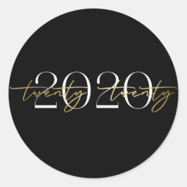 Elegant 2020-examensdekal runt klistermärke