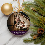 Elegant 2023 Family Photo Minimalist Lila Modern Julgransprydnad Keramik<br><div class="desc">Med vår Elegant 2023 Family Photo Minimalist Lila Modern Keramic Ornament är en liten elegans. Den här ornamenten blandar contemporary stil sömlöst med ett serene lila-nyans och skapar den som ett tillägg till helgdag dekor. Den här prydnadsformen är gjord av premiumkeramik och visar en mjuk och inbjudande nyans av lila...</div>