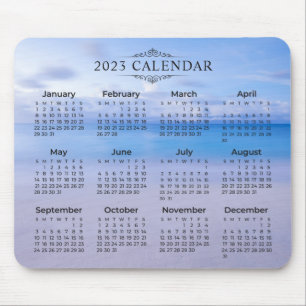 Elegant 2023 - Kalenderbakgrund Mousepad Musmatta