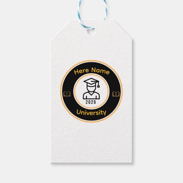 Elegant 2026 Graduate | Personalized Gold Seal Presentetikett (Framsidan)