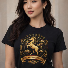 Elegant 2026 Year of the Horse Chinese New Year T Shirt