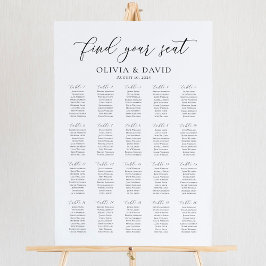 Elegant 20 Bord Hitta Din Plats Sittplatskarta Poster
