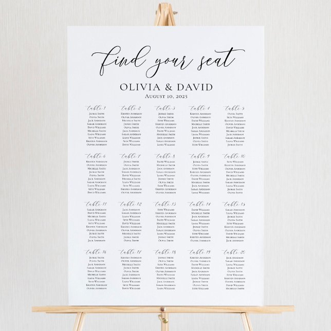 Elegant 20 Bord Hitta ditt platsschema Poster (Skapare uppladdad)
