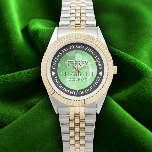Elegant 20:e årsdagen av Emerald Bröllop Armbandsur