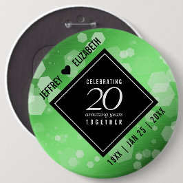 Elegant 20:e årsdagen av Emerald Bröllop Knapp