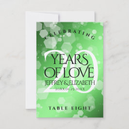 Elegant 20:e årsdagen av Emerald Bröllop Tack Kort