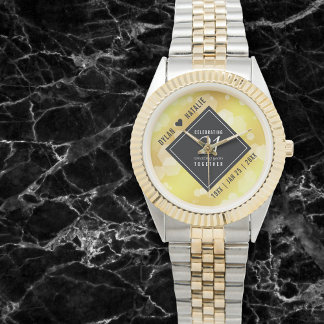 Elegant 21:a Brass Bröllop-årsdagen Firande Armbandsur