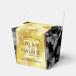 Elegant 21:a Brass Bröllop-årsdagen Presentaskar