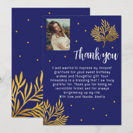 Elegant 21:a födelsedagsfoto för Guld Tack Kort