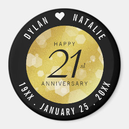 Elegant 21:a klassens Bröllop årsdag Firande Magnet