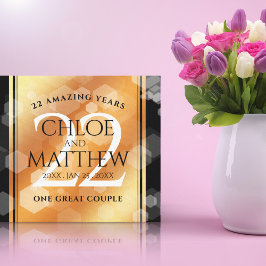 Elegant 22:a årsdagen för koppar-Bröllop Canvastryck