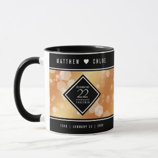 Elegant 22:a årsdagen för koppar-Bröllop Mugg